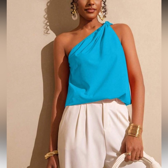 Orange One-Shoulder Top - Picture 8 of 15